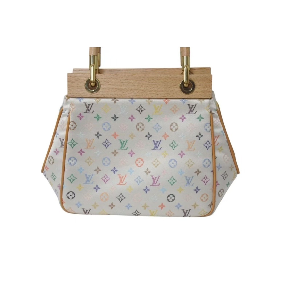 Louis Vuitton Multicolor Wood Abelia Monogram Multicolore Handbag Satin - Picture 3 of 9